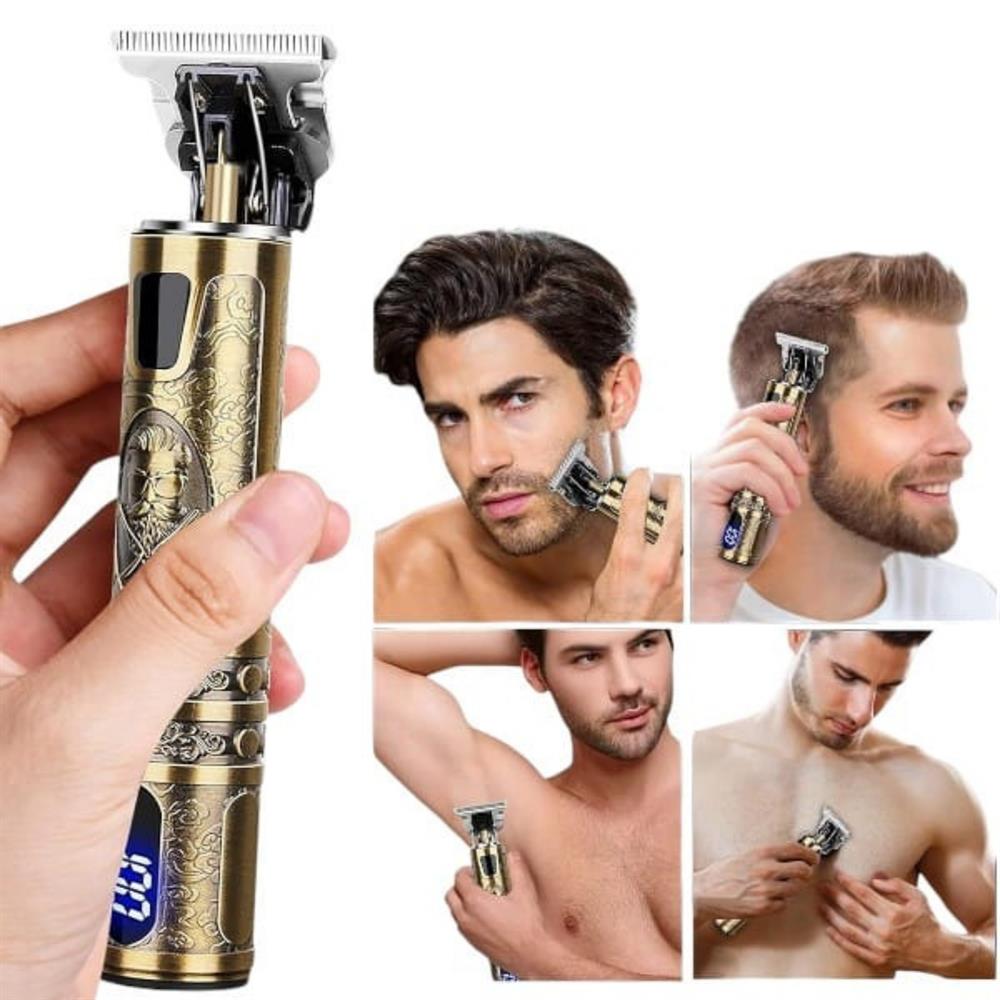 GW-9748 Dijital Göstergeli Çizik Tıraş Makinesi Seti Saç Sakal Traş Makinesi
